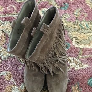 Fringe booties